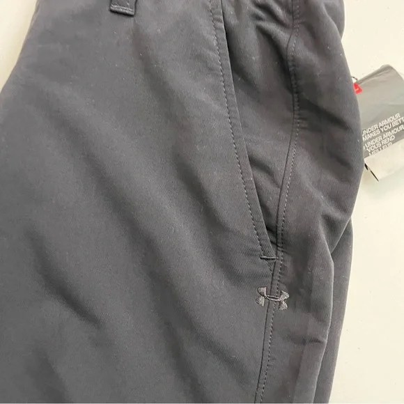 Under Armour Pants Straight Leg Pockets Grip Waistband Quick Dry Black 30/30